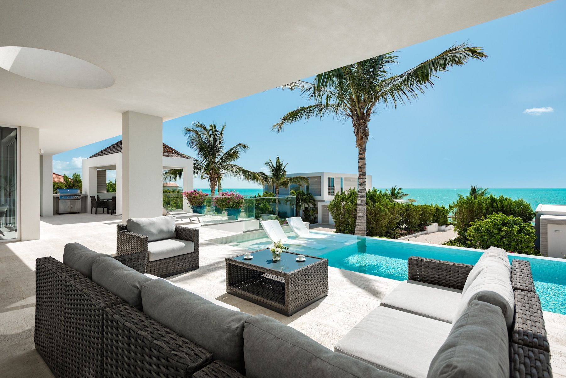 Blue villa photo.